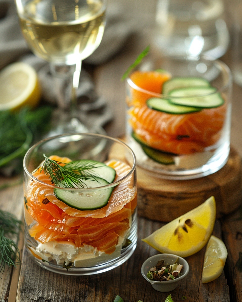 Verrine saumon et fromage frais