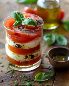 Verrine tomate mozzarella