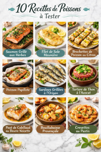 10 Recettes de Poissons à Tester