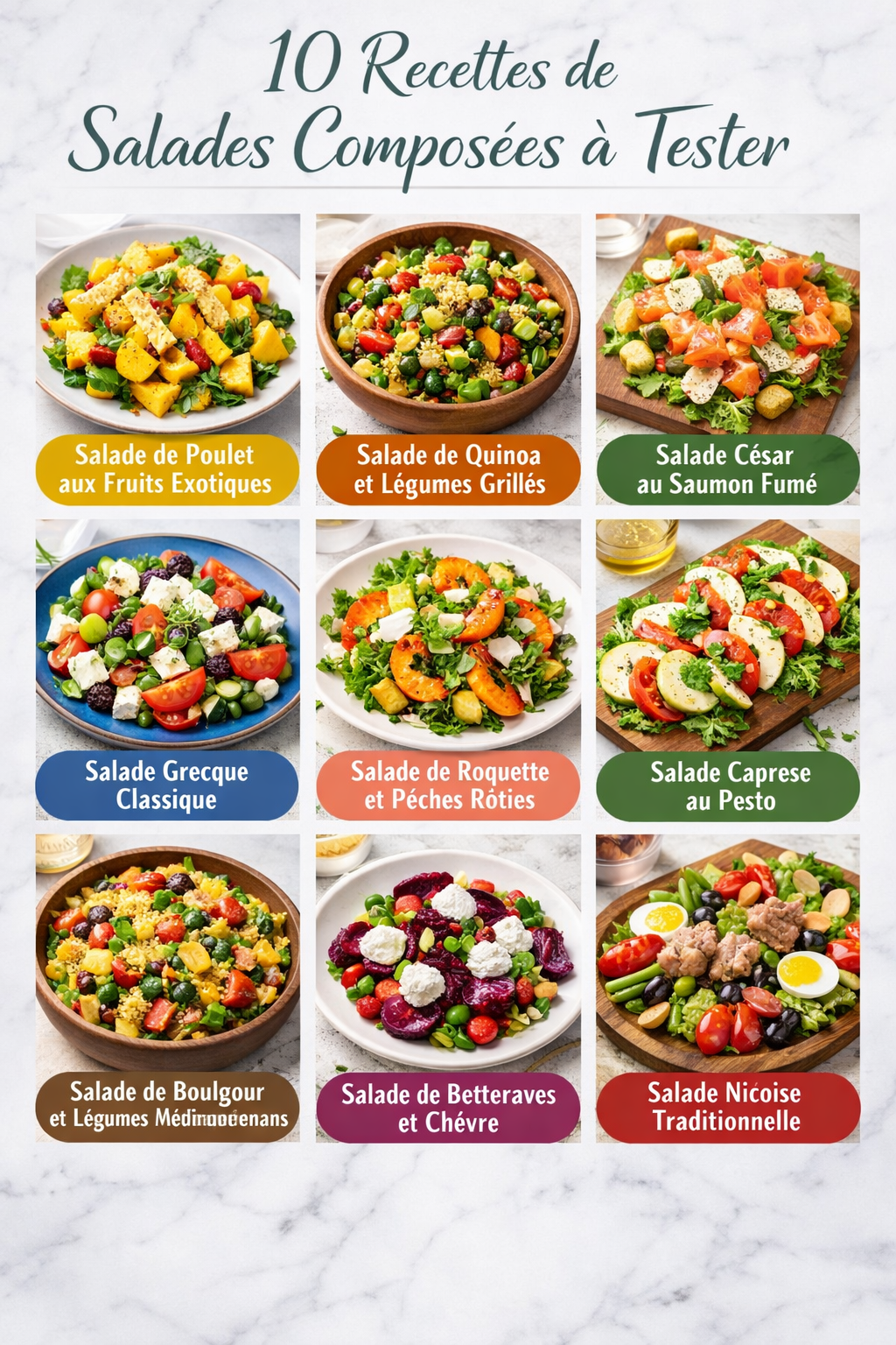 10 Recettes de Salades Composées à Tester