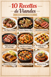 10 Recettes de Viandes pour le Dîner