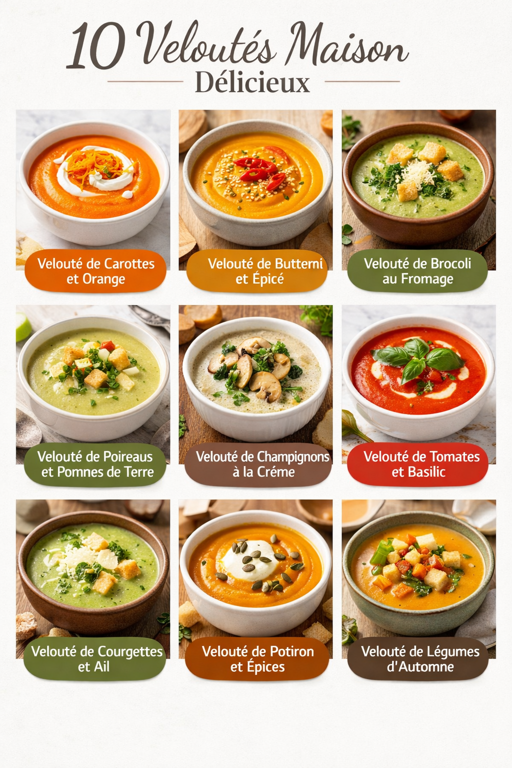 10 Veloutés Maison Délicieux