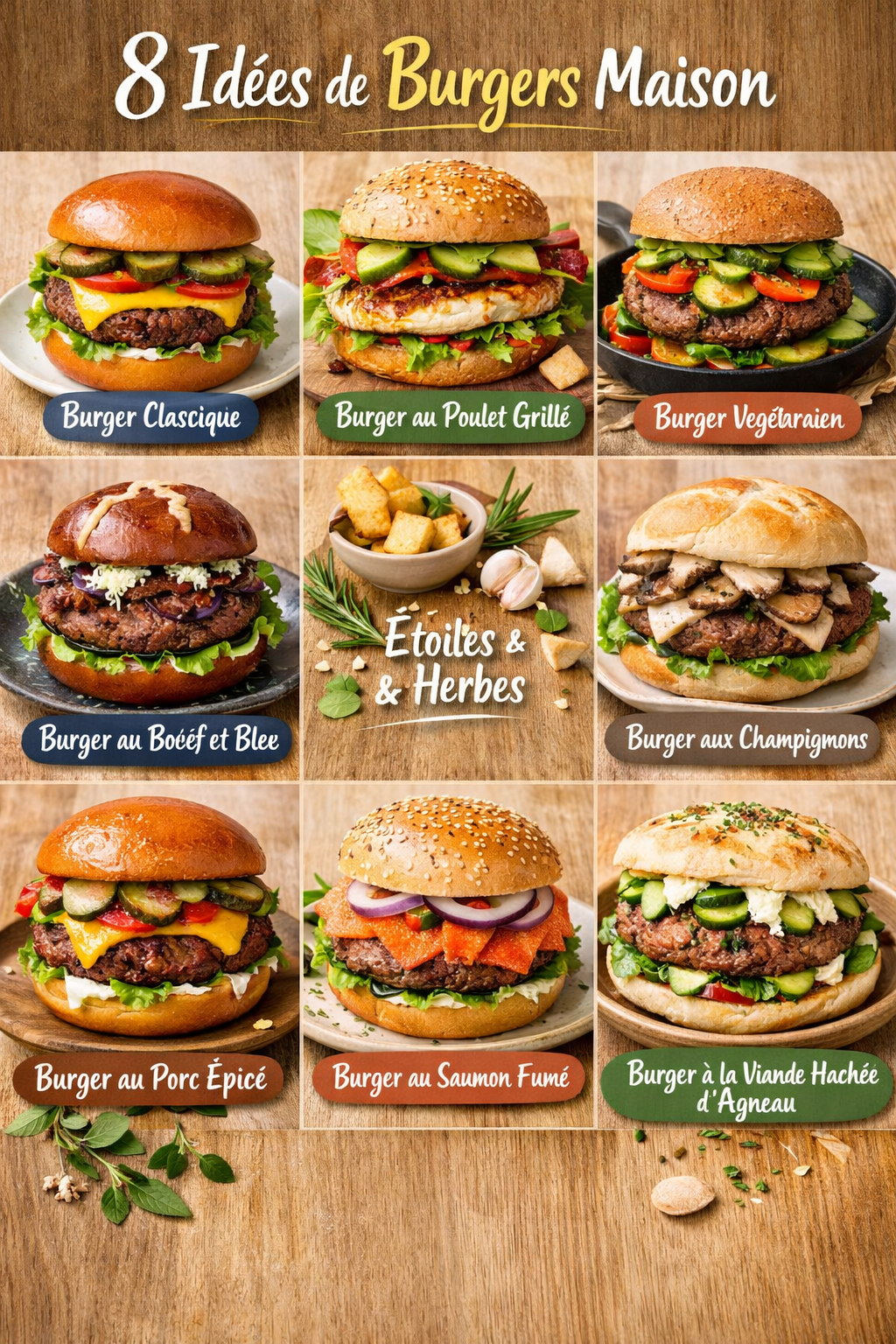 8 Idées de Burgers Maison