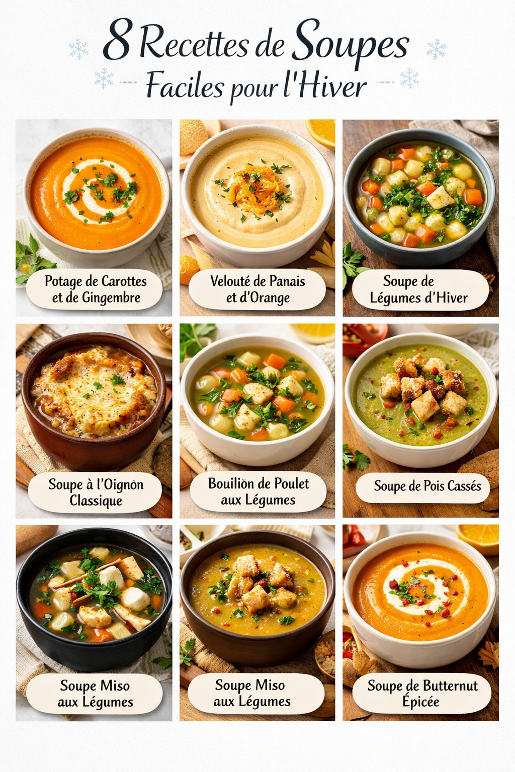 8 Recettes de Soupes Faciles pour l’Hiver