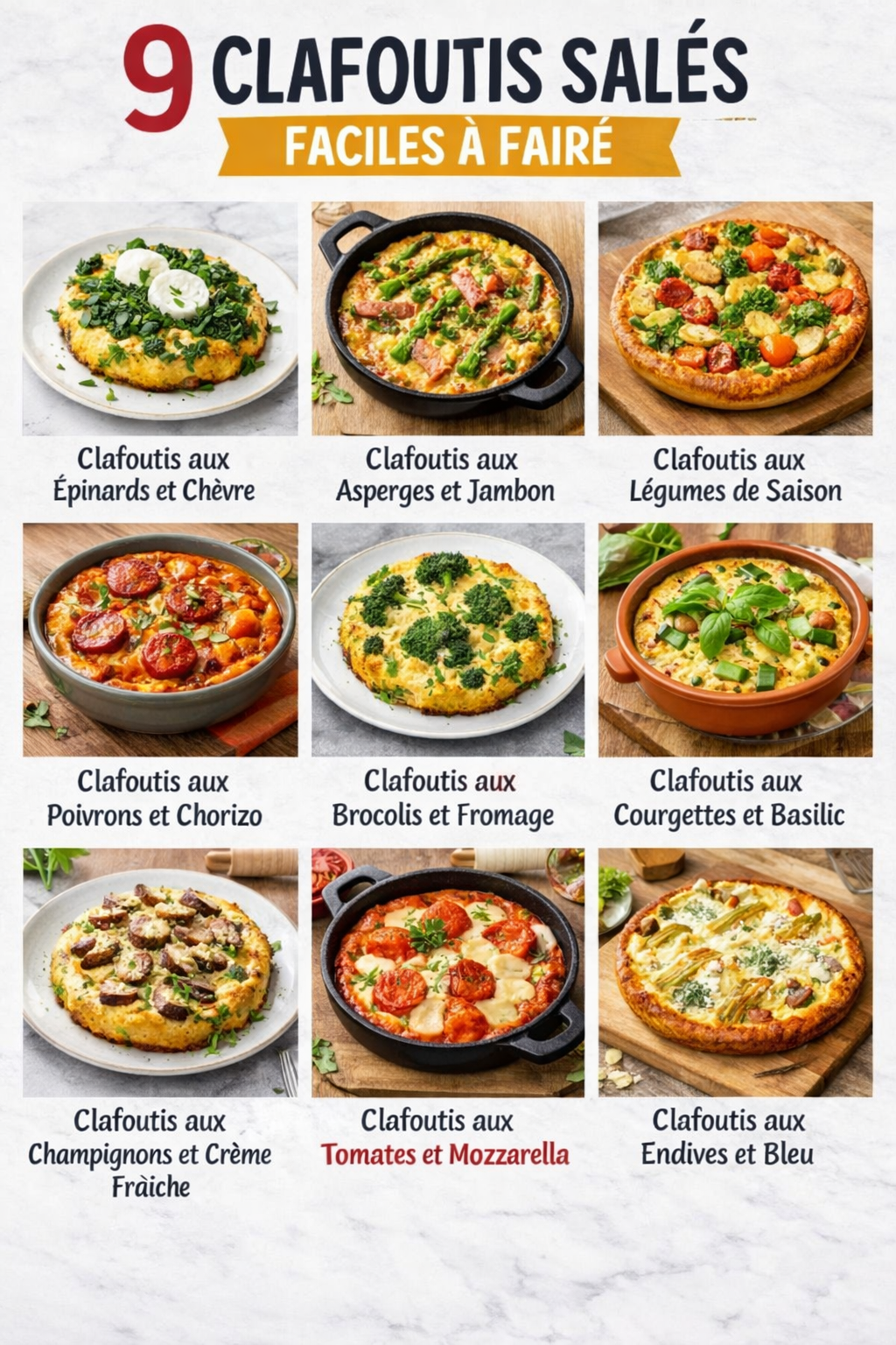 9 Clafoutis Salés Faciles à Faire