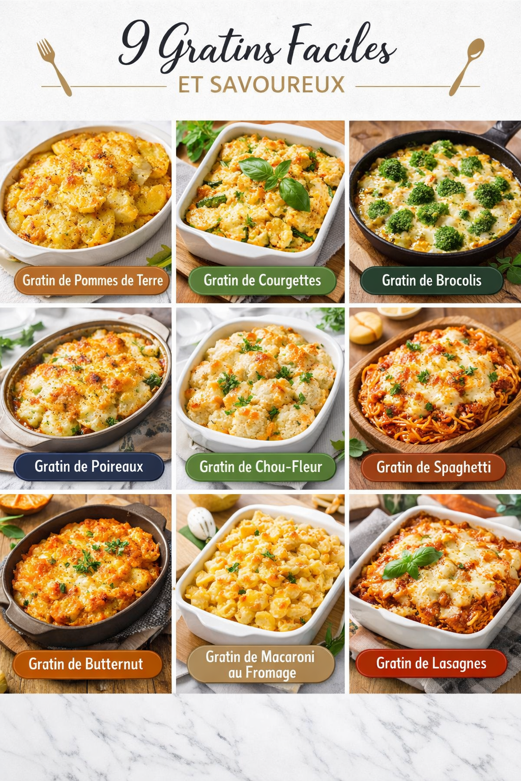 9 Gratins Faciles et Savoureux