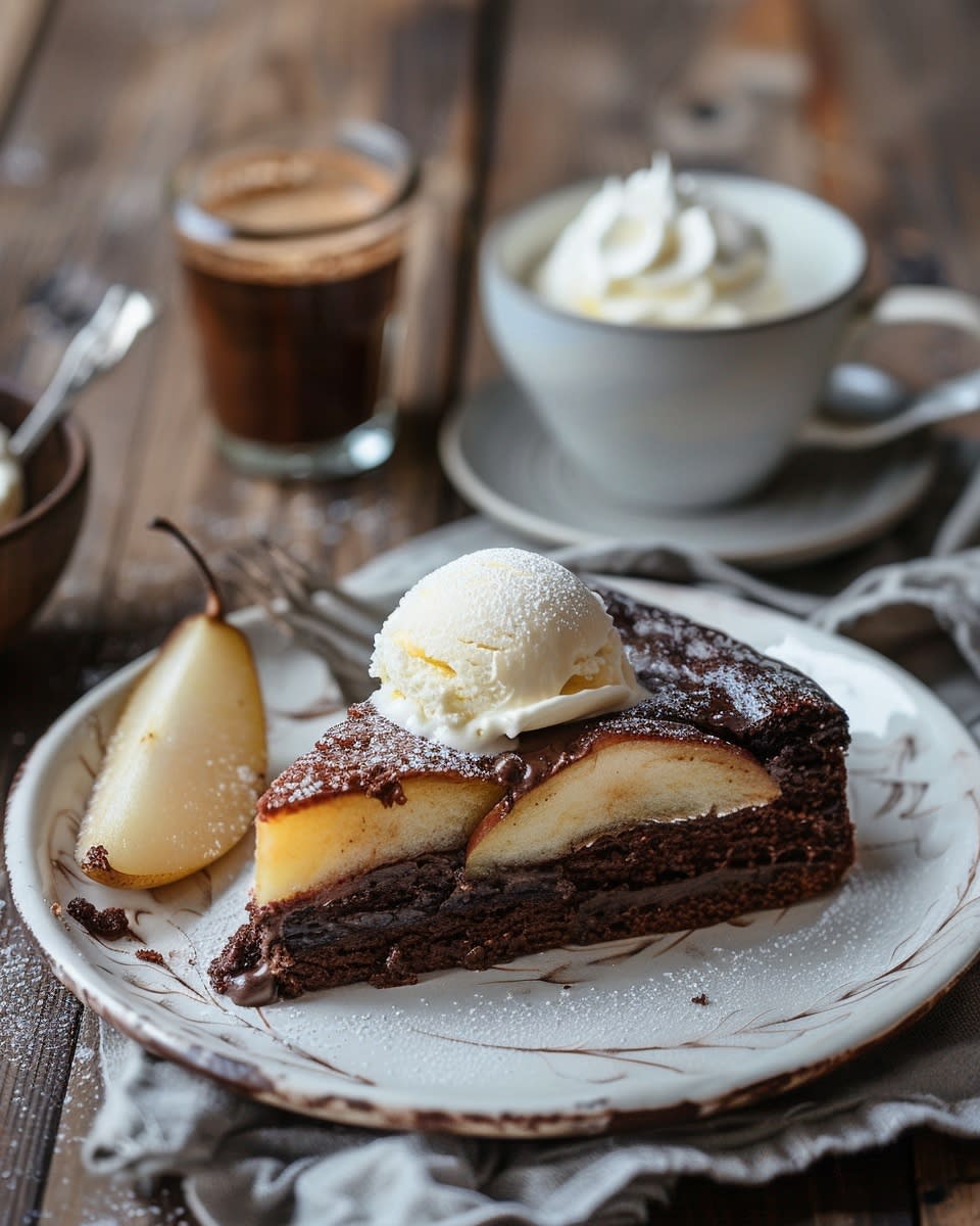 Cake à la poire et chocolat