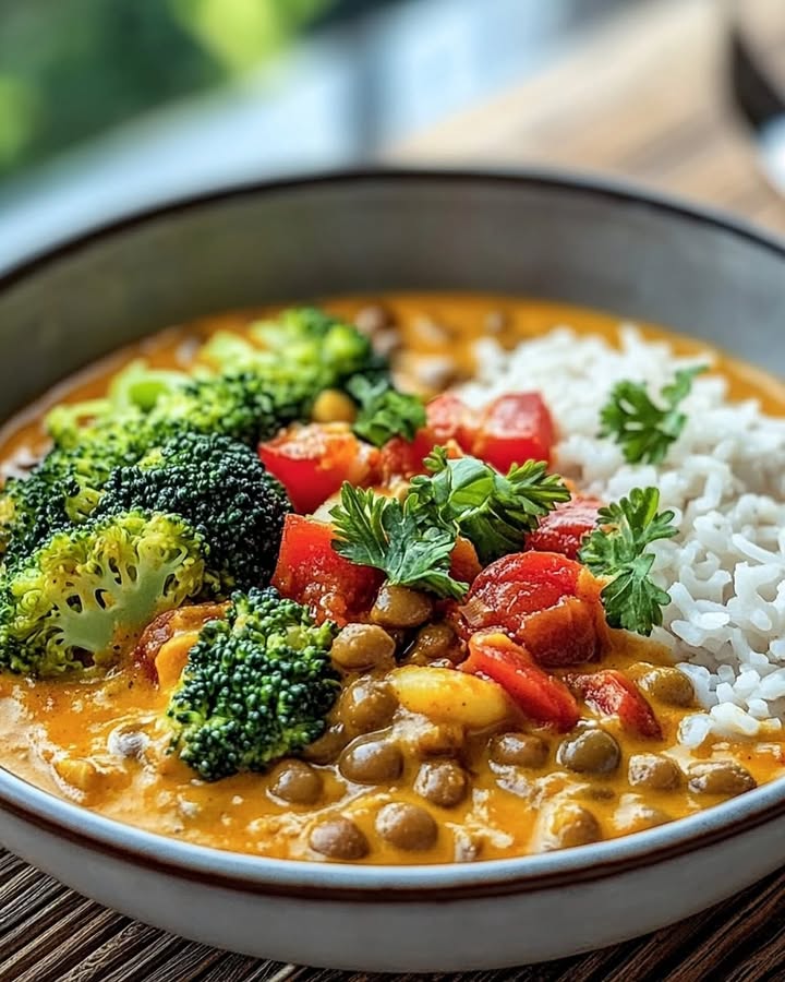 Curry Brocoli Lentilles