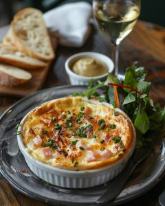 Flan de poireaux et jambon