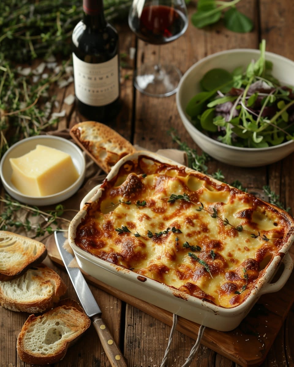 Lasagnes gratinées au fromage