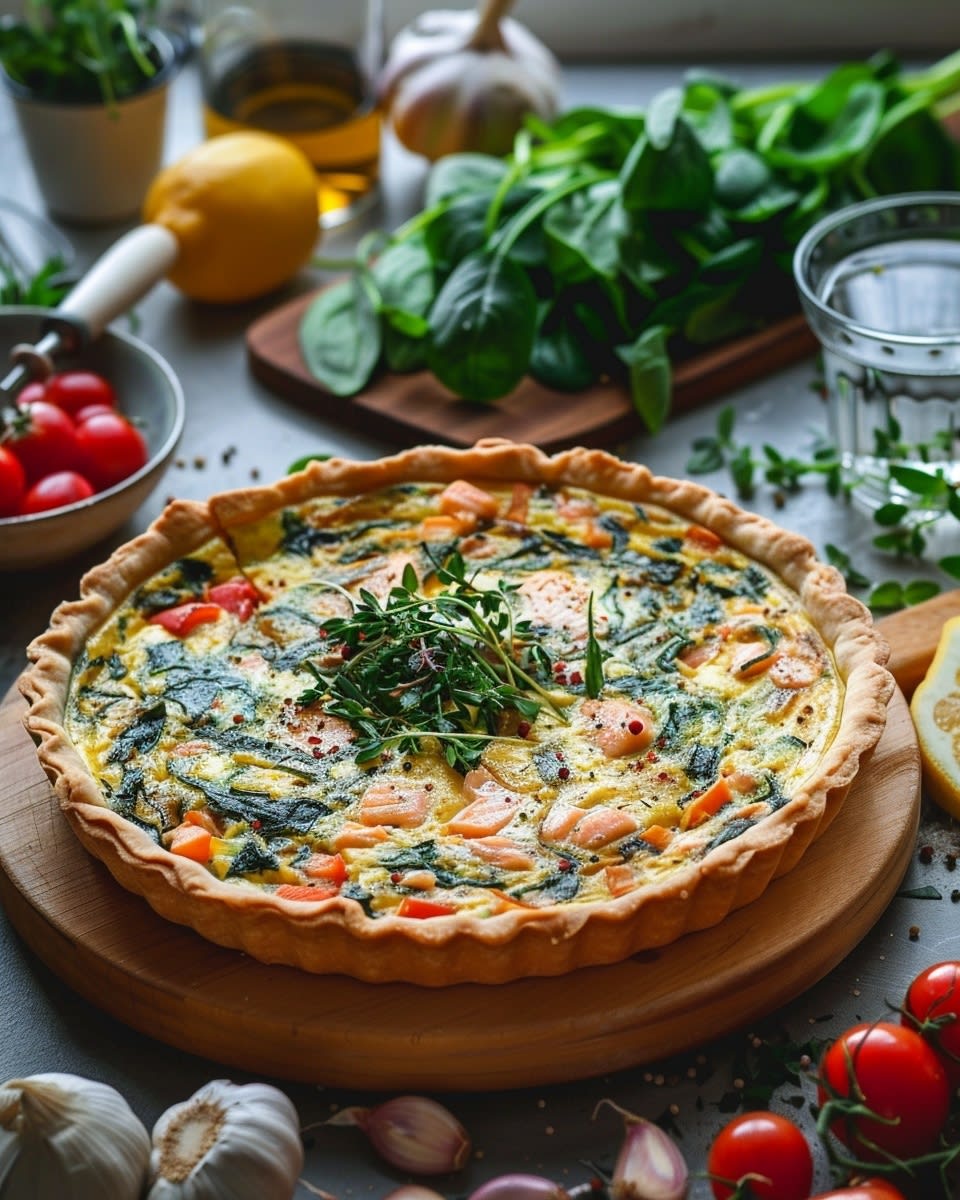 Quiche Au Saumon Et épinards