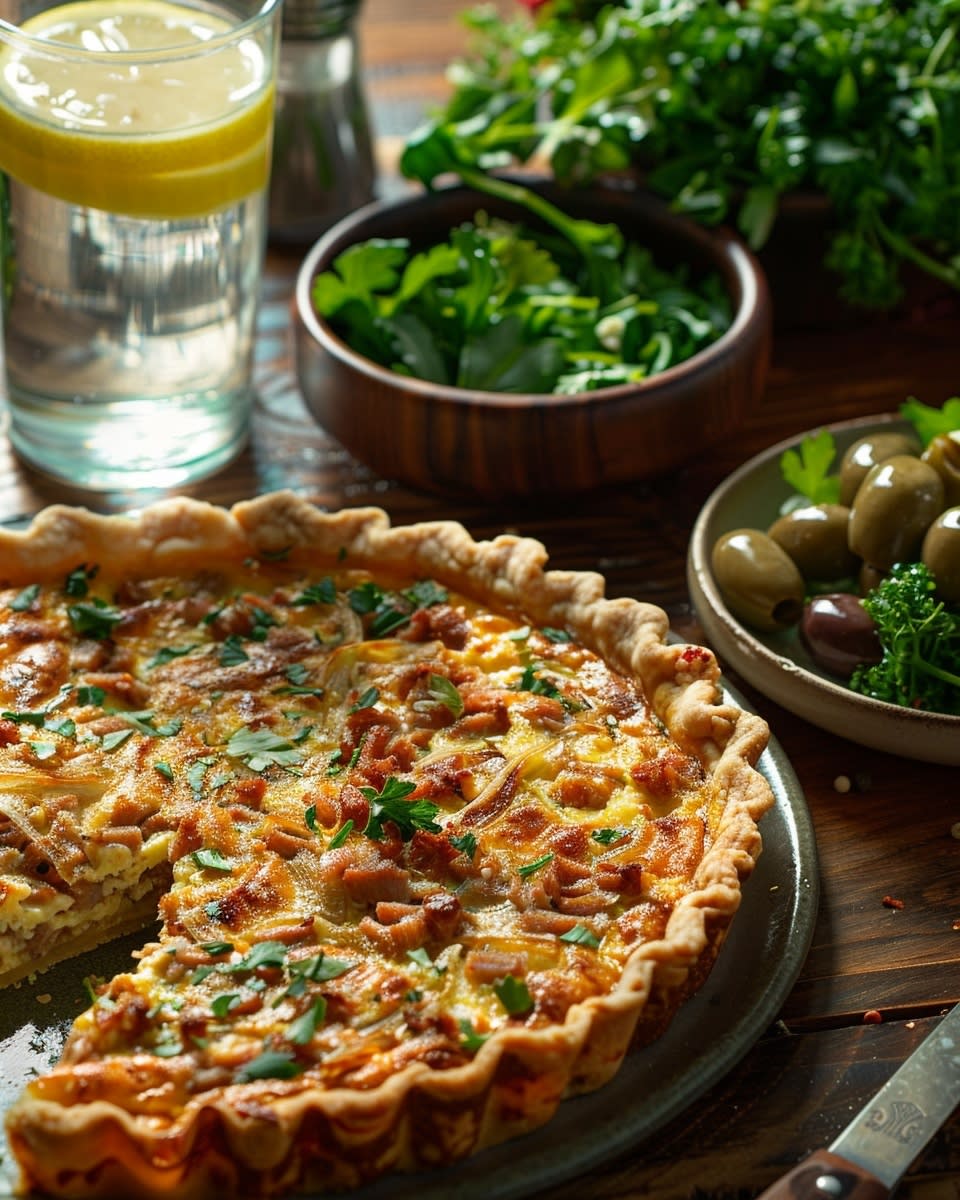 Quiche au thon et aux oignons