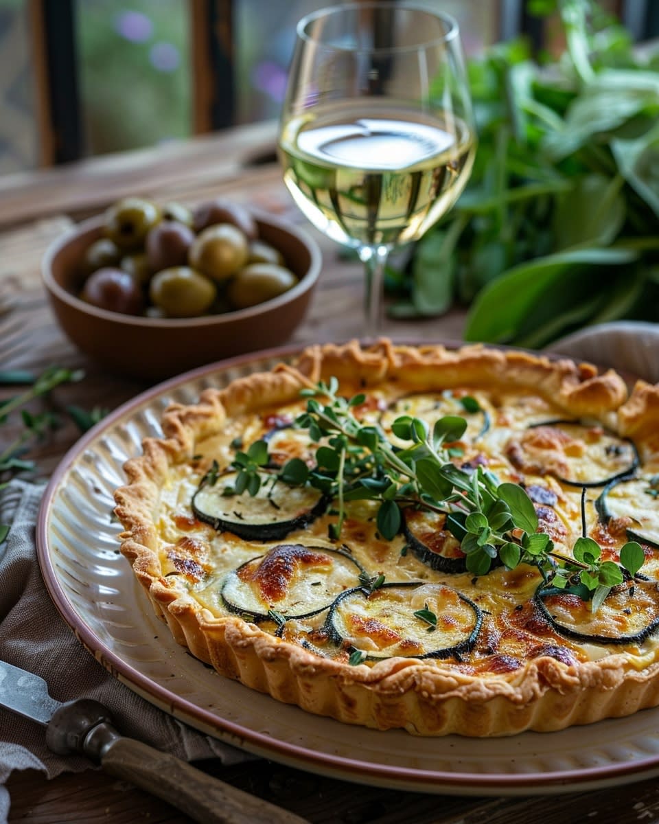 Tarte aux courgettes et chèvre
