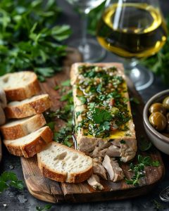 Terrine de poulet au pistou