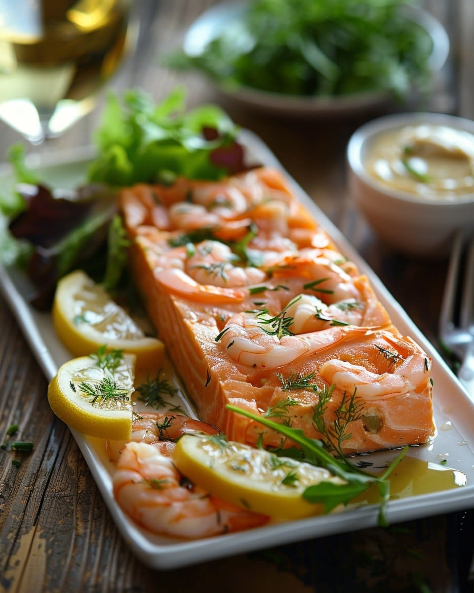 Terrine de saumon et crevettes