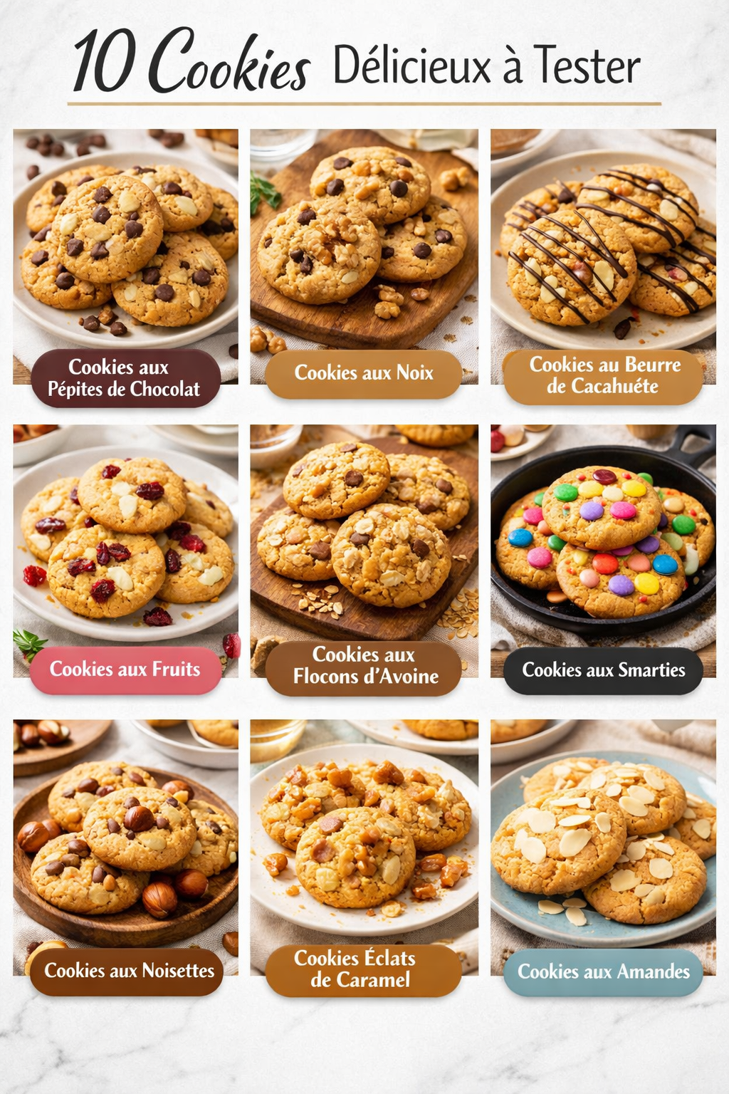 10 Cookies Délicieux à Tester