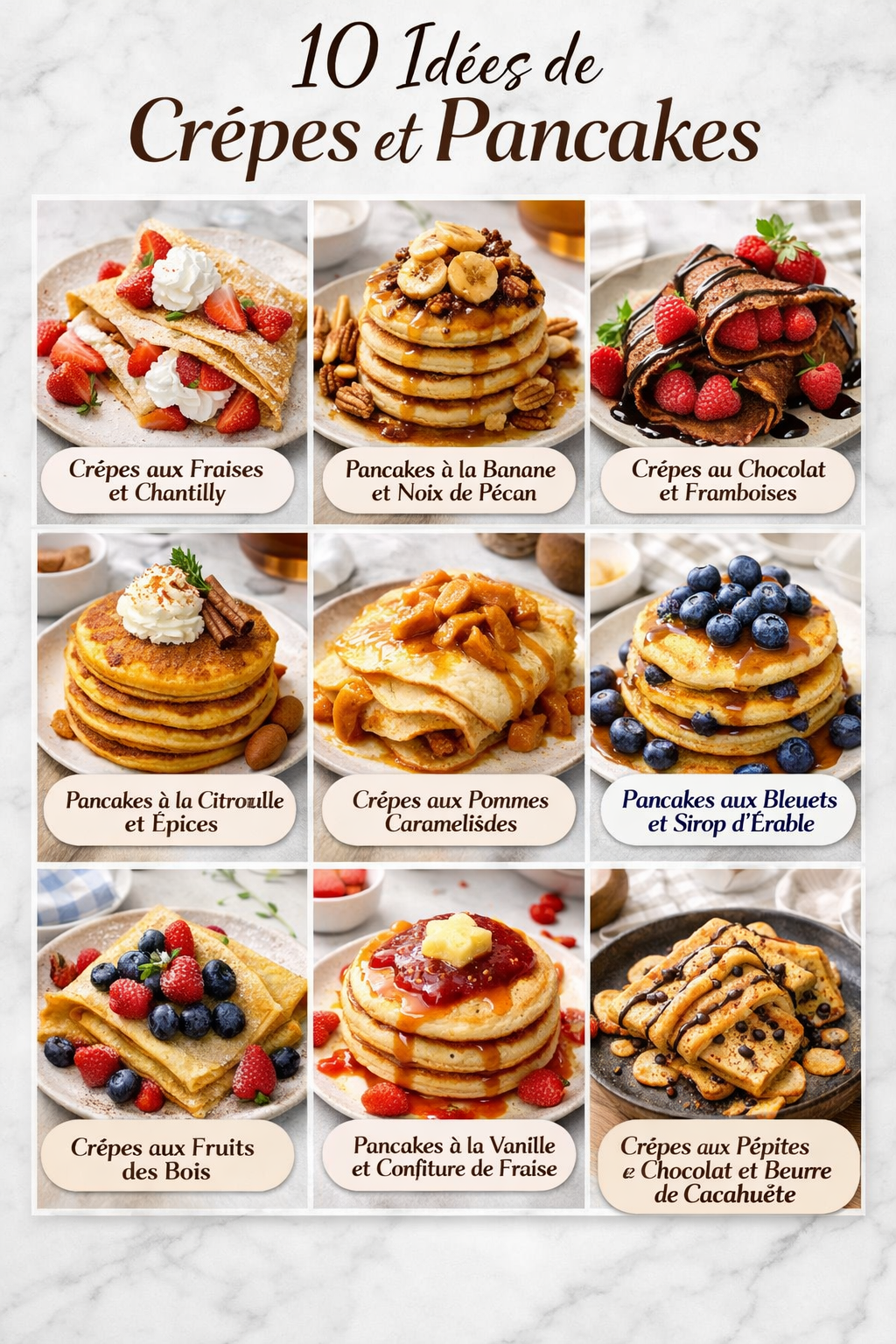 10 Idées de Crêpes et Pancakes