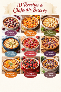 10 Recettes de Clafoutis Sucrés
