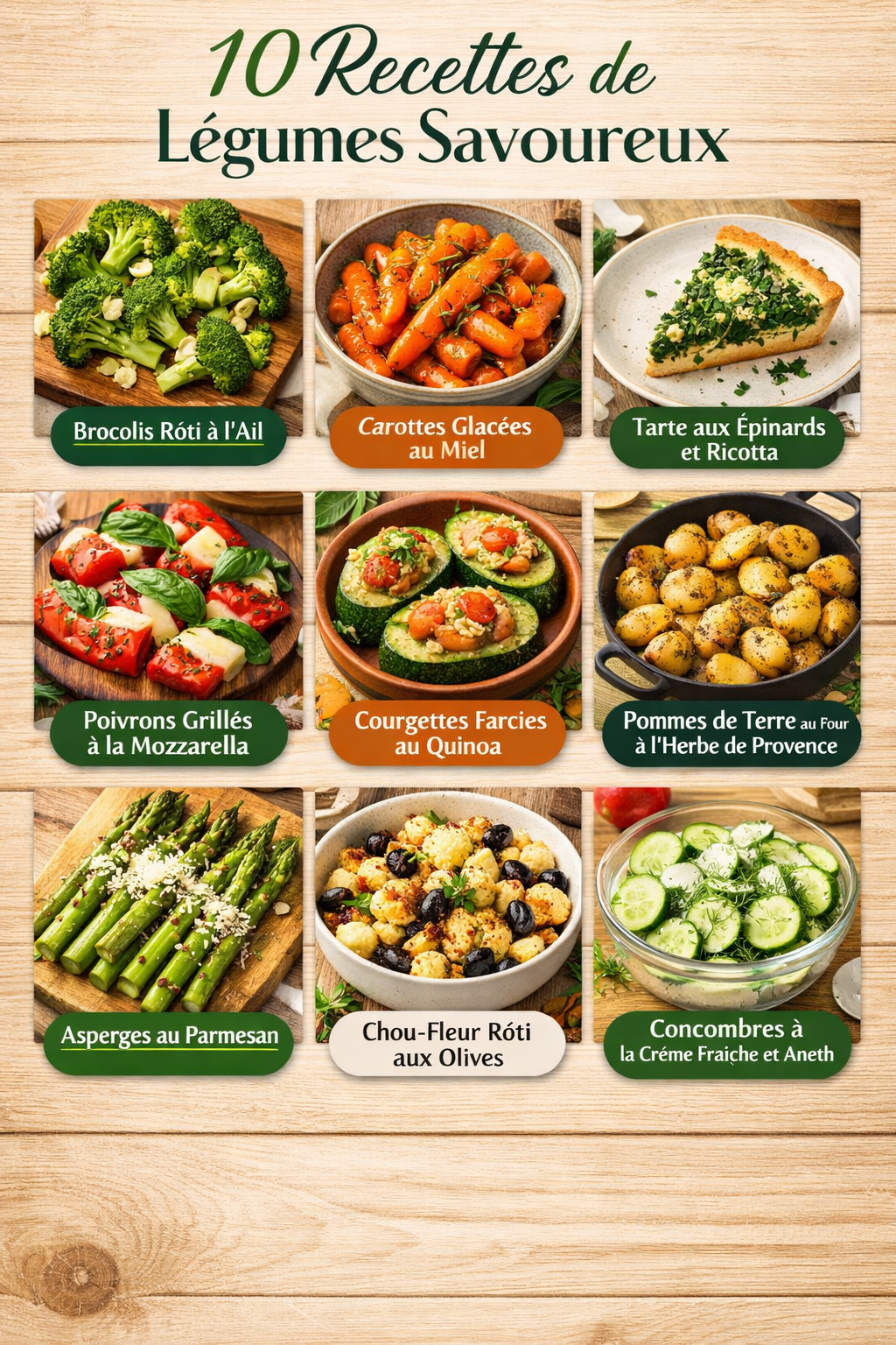 10 Recettes de Légumes Savoureux