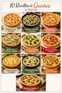 10 Recettes de Quiches à Tester