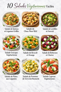 10 Salades Végétariennes Faciles