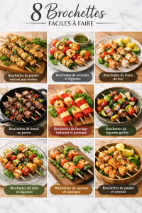 8 Brochettes Faciles à Faire
