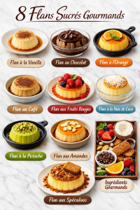 8 Flans Sucrés Gourmands