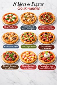 8 Idées de Pizzas Gourmandes