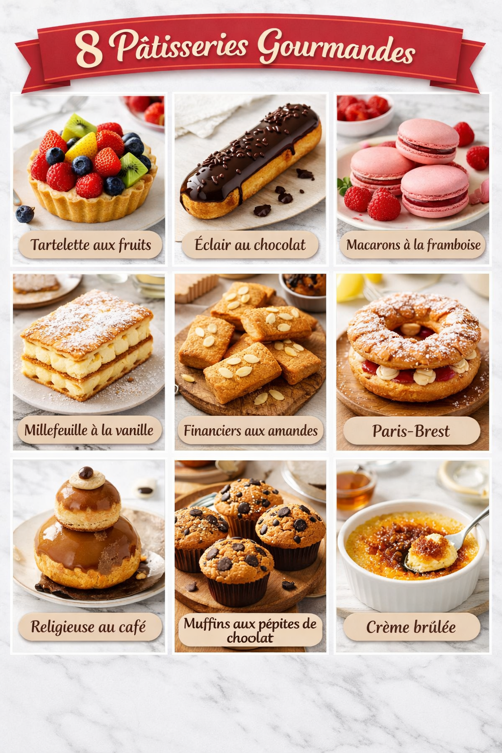 8 Pâtisseries Gourmandes