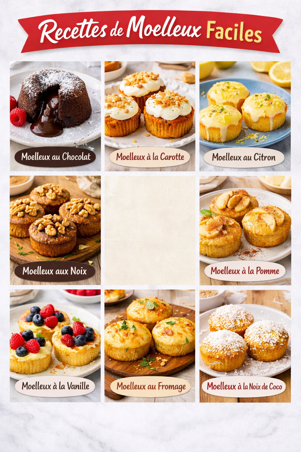 8 Recettes de Moelleux Faciles