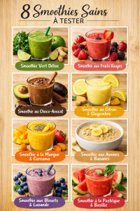 8 Smoothies Sains à Tester