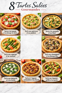 8 Tartes Salées Gourmandes