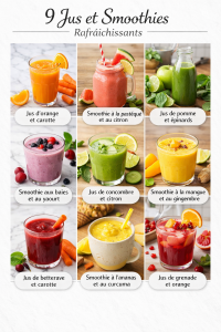9 Jus et Smoothies Rafraîchissants