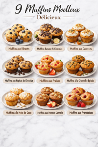 9 Muffins Moelleux Délicieux