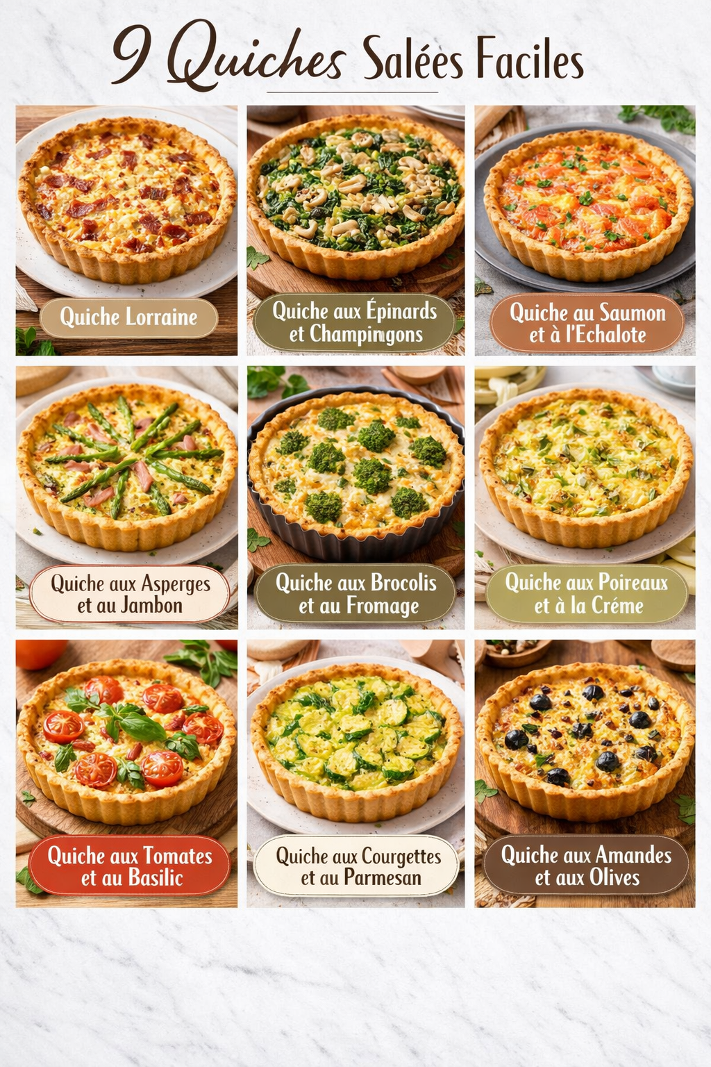 9 Quiches Salées Faciles