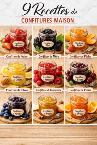 9 Recettes de Confitures Maison
