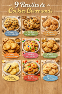 9 Recettes de Cookies Gourmands