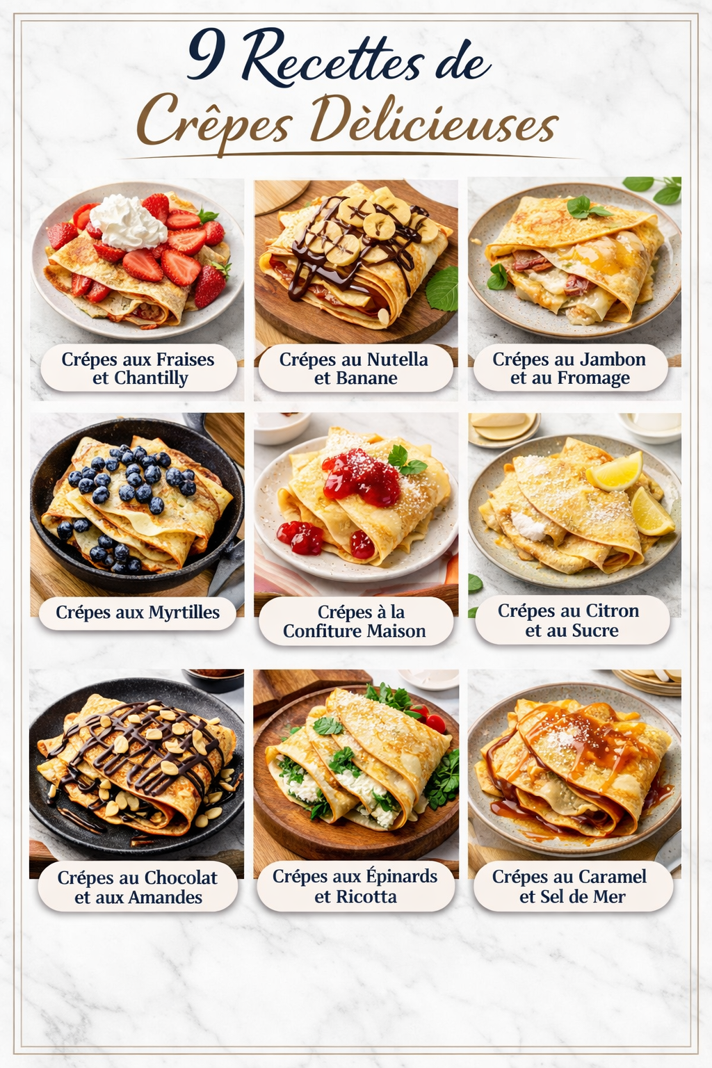9 Recettes de Crêpes Délicieuses