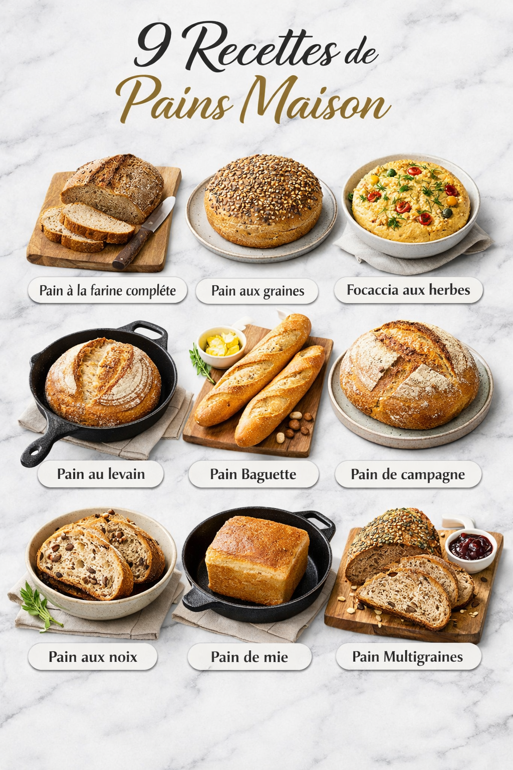 9 Recettes de Pains Maison