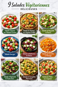 9 Salades Végétariennes Délicieuses