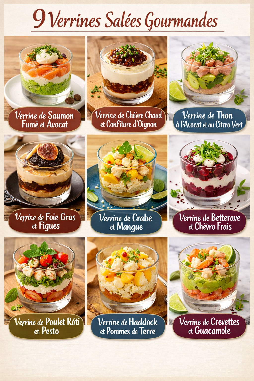 9 Verrines Salées Gourmandes