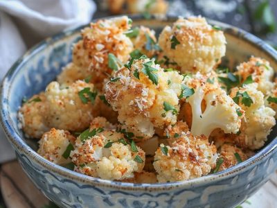 Bouchées Chou-Fleur Parmesan faciles et rapides