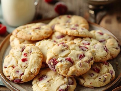 Recette Délicieuse de Cookies au Chocolat Blanc et Framboises