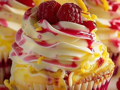 Cupcakes Citron Framboise : Recette Facile