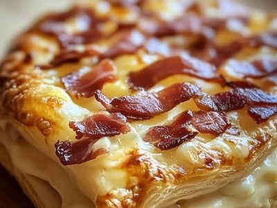 Feuilleté Camembert Lardons : la recette facile