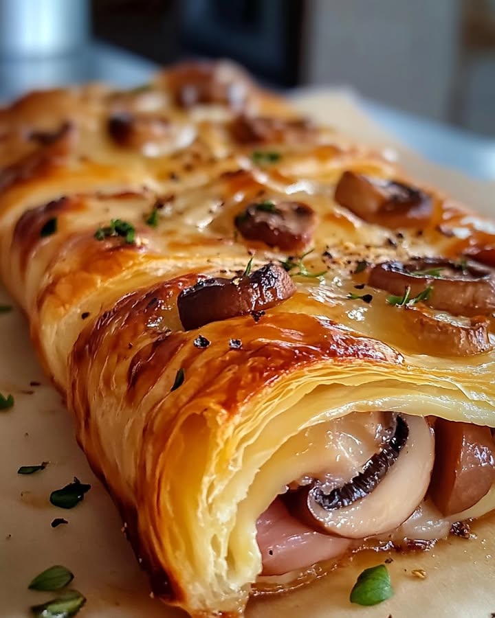 Feuilletés Champignons Jambon