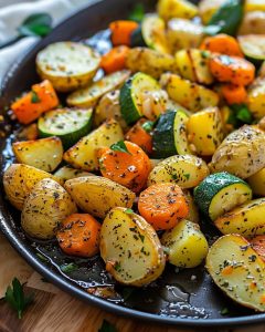 Pommes Carottes Courgettes Rôties
