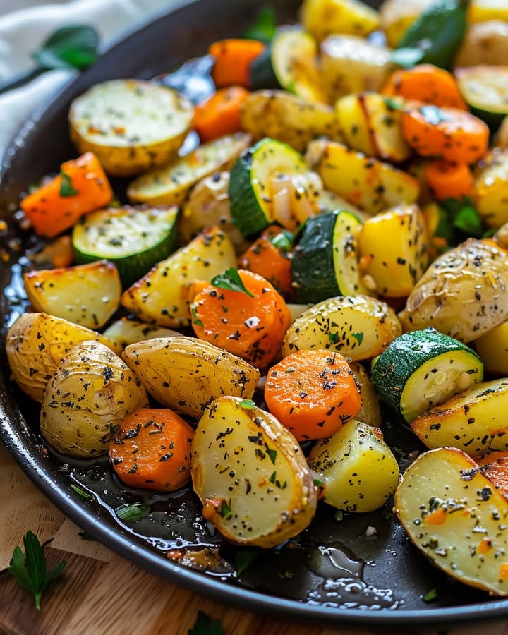 Pommes Carottes Courgettes Rôties
