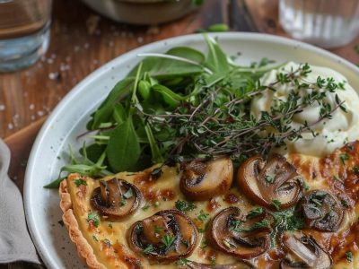 Recette Délicieuse de Tarte aux Champignons et Crème