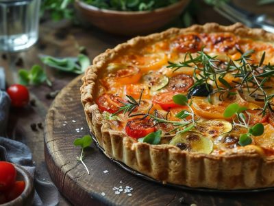 Recette de Tarte rustique aux légumes rôtis : Une délicieuse façon de manger sain